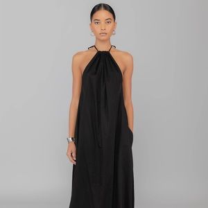 LESET Yoko Halter Maxi Dress